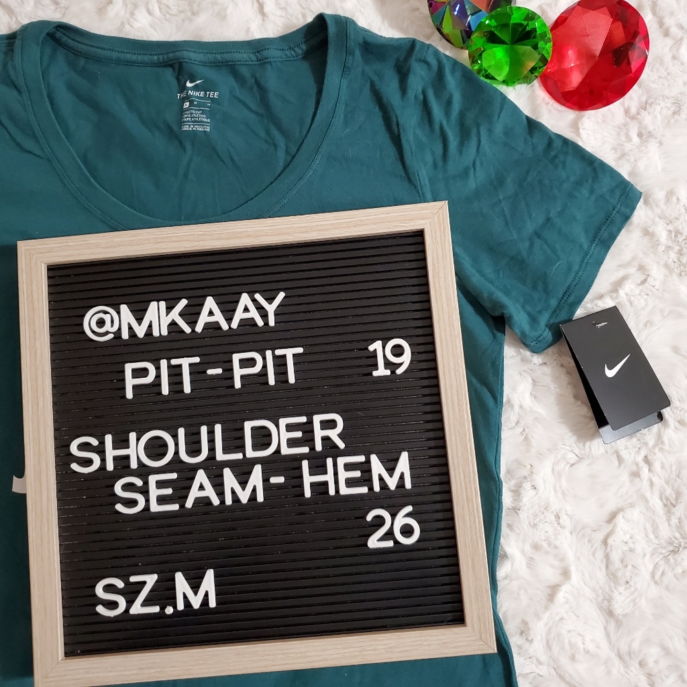 •NIKE•'Just do it' green tee• sz. MED• NWT• - Picture 4 of 16